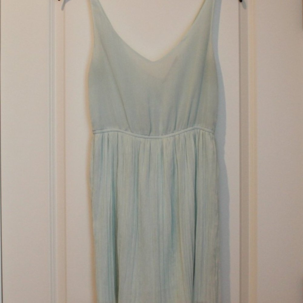 Zara Trafaluc Mint Crinkle Dress Size M